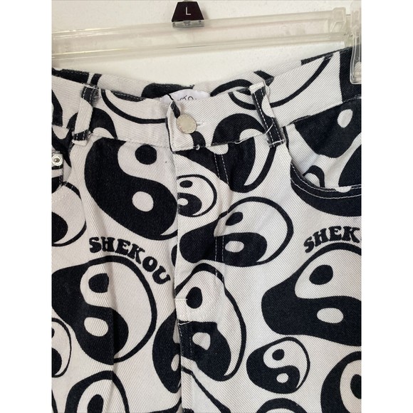 Shekou High Waisted  Yin and Yang Jeans Size Large . grunge jeans, - Picture 5 of 10